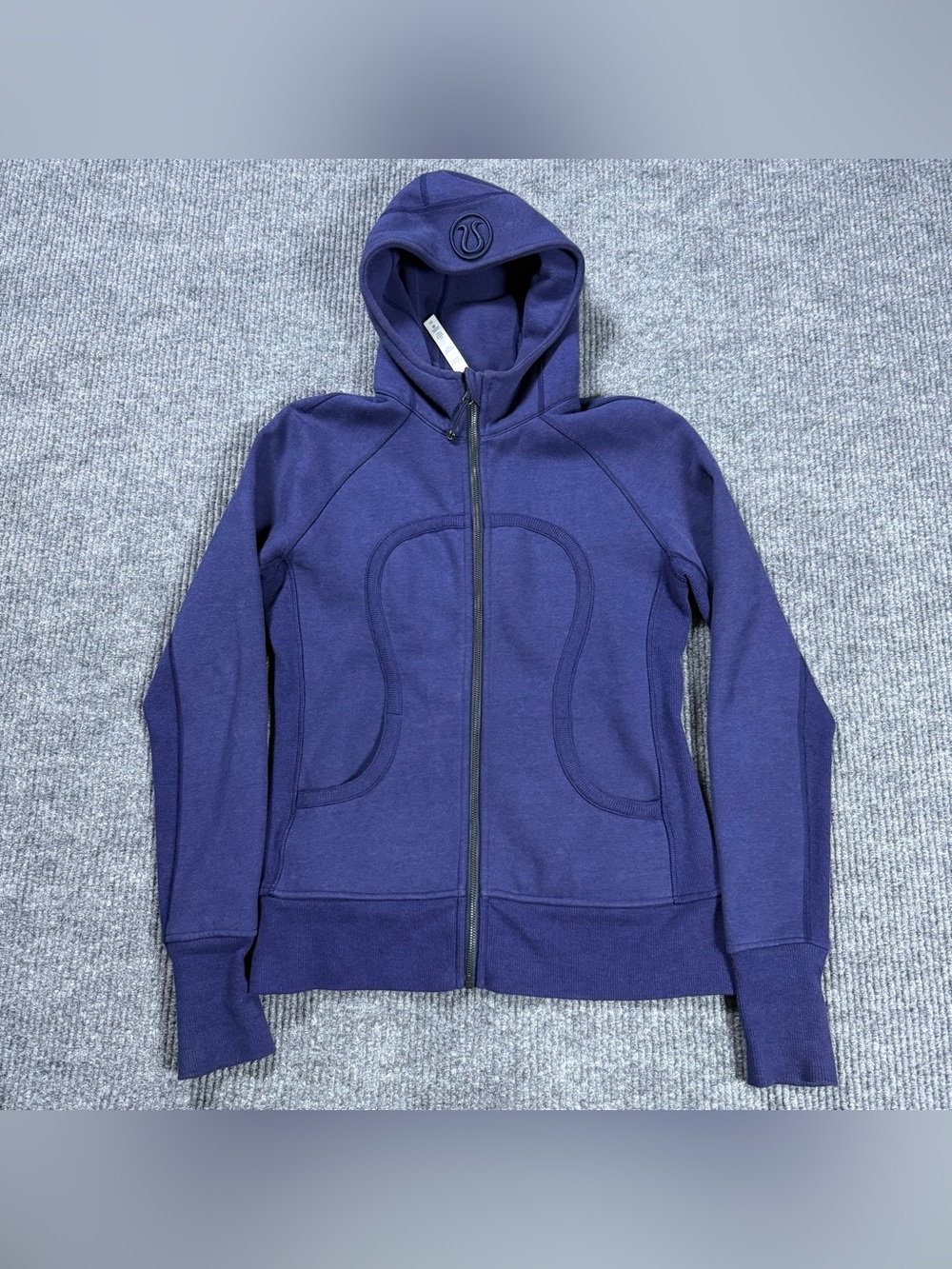 Lululemon Hoodie Womens 10 Purple Scuba Full Zip Fleece Sweatshirt Thumbholes